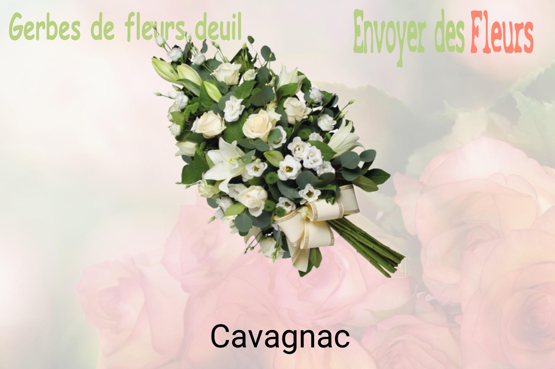 Gerbe de fleurs de deuil livrée à Cavagnac